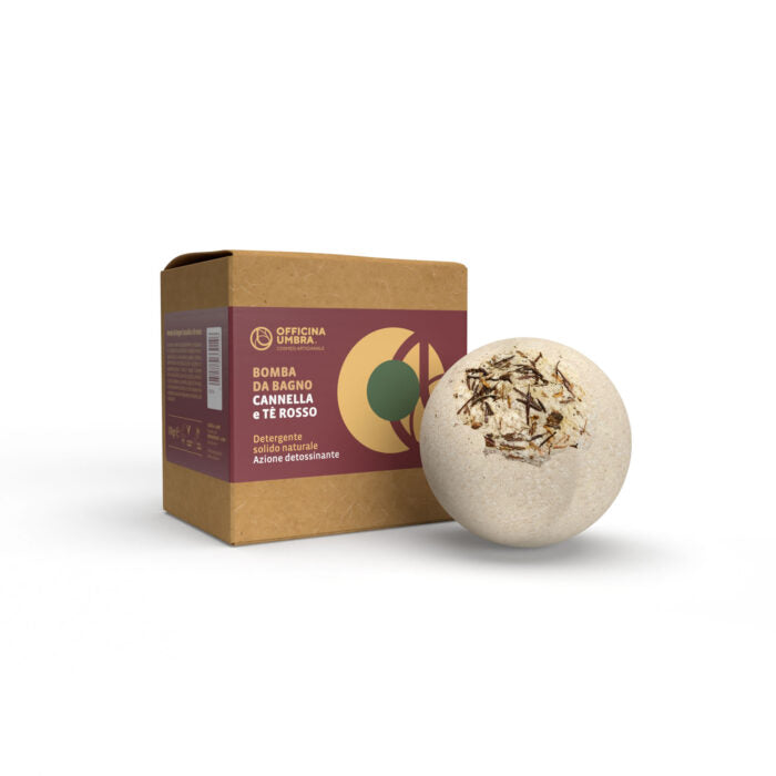 Bioteko Cosmetica - Cinnamon and red tea bath bomb - detoxifying action 100gr