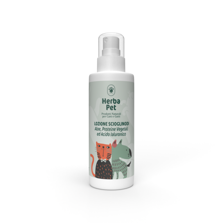 Bioteko Cosmetica - HerbaPet: Cosmetici per Cani e Gatti Lozione scioglinodi Aloe, Proteine  100gr                  Vegetali ed Acido Ialuronico 100ml