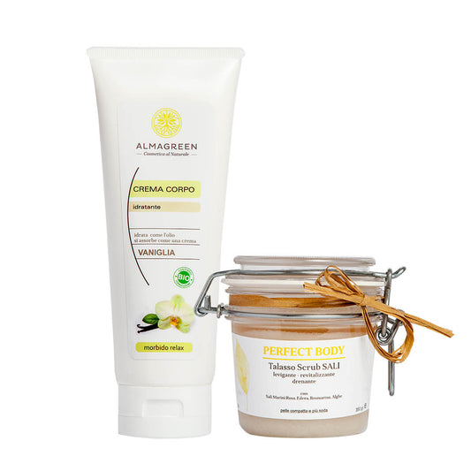 Almagreen - THALASSO BODY KIT SEA SALTS SCRUB AND VANILLA MOISTURIZING CREAM 