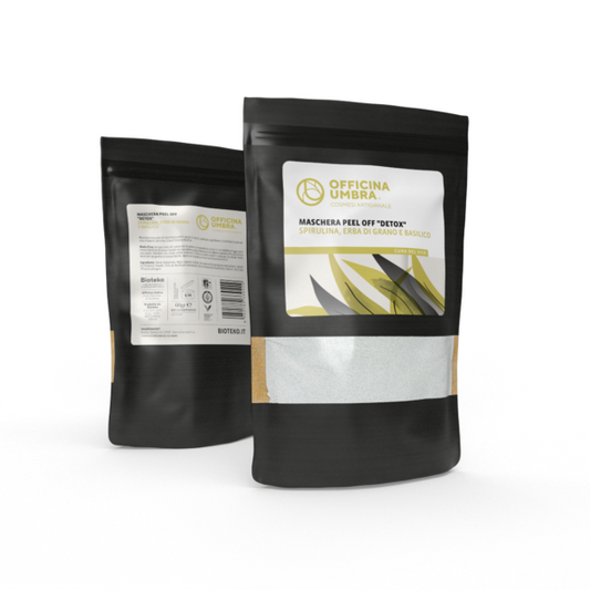 Bioteko Cosmetica - Peel Off Mask “Detox” Spirulina, Wheat Grass and Basil 60 gr sachet (equal to 2 applications)