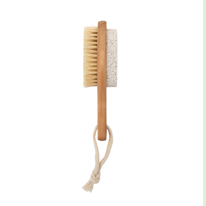 Bioteko Cosmetica - Wooden brush for foot and hand care with pumice stone