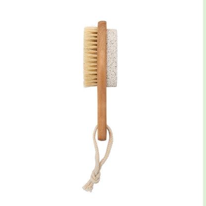 Bioteko Cosmetica - Wooden brush for foot and hand care with pumice stone