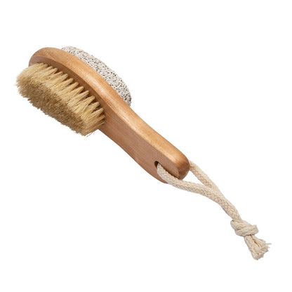 Bioteko Cosmetica - Wooden brush for foot and hand care with pumice stone